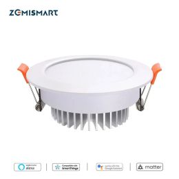 Control Zemismart WiFi Mattercertified LED Downlight RGBCW Round Ceiling Lamp 2.5 3.5 4 Inch Siri Alexa Google Home Smartthings Control
