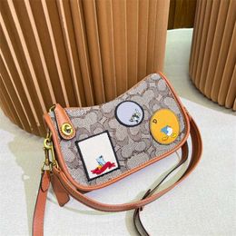 HOT Caoches Luxury Hobo Bag Designer Bag C Print Shoulder Bag Women Leather Handbag High Quality Lady Fashion CrossBody Bags Armpit Bag