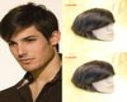 Fastion Men039s wigs 7x9inch mono lace Men039s toupee 100 human hair replacement Indian hair toupee Wig1B Colour no sheddin6768853