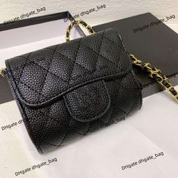 Women's Luxury Wallet ch Designer Bag Shop 90% Factory Hot selling wholesale new clamshell mini purse Classic chain single shoulder Crossbody fashion handbag