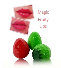 Magic Strawberry Lip Balm Natural Moisturising Chapstick Cute Ball Lips Pomade Fruity Care Makeup ROMANTIC BEAR7094376