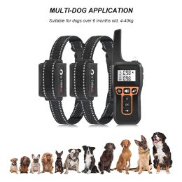 Collars Pet Dog Training ECollar Waterproof Dog Training Anti Bark Collar Rechargeable Remote Control Vibration Sound for All Size Dogs