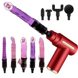Sex Hines Woman Automatic Vibrator Female Masturbation Mini Pumping Gun Sex Toys for Adults with Big Dildo Sexshop