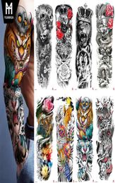 Sexy Waterproof Temporary Tattoo Sticker Full Arm Sleeve Large Skull Tatoo Stickers Decals Body Art Fake Tattoos for Men Women3933868