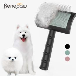 Combs Benepaw Long Wire Pin Slicker Brush For Large Dog Pet Grooming Comb Deshedding Fur Removes Long Thick Loose Hair Undercoat