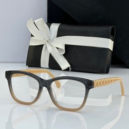 Optical Computer Reading Eyeglasses Sunglasses 2024 Fashion Women Anti Light Blue Cat Eye Glasses Frame CH3443 Retro Hight Quality Luxury