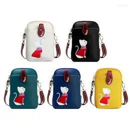 Shopping Bags Convenient Shoulder Bag For Mobile Print Crossbody PU Phone Holder