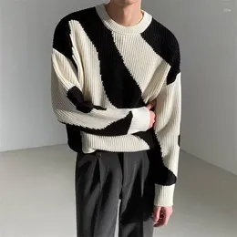 Men's Sweaters Men Sweater Autumn And Winter 2024 Color Crewneck Male Korean Style Loose Trend All Casual Knitwear