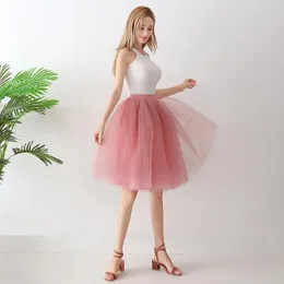 Skirts Women Tulle Skirt Solid Colour High-Waisted Brightly Coloured Stylish Lady Women's Clothing For Summer