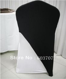 Black Colour Spandex Chair Cover Cap Sashes 100PCS A Elastic Pocket In the Bottom5817860