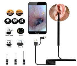 Ear Care Supply Epack In Ear Cleaning Endoscope Spoon Mini Camera Picker Wax Removal Visual Mouth Nose Otoscope Support Android Pc9668876