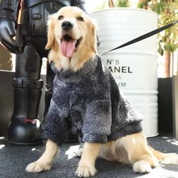 Dog Apparel Winter Thick Big Clothes Sheep Wool Jacket Medium Windproof Labrador Samoye Coat Pet Accessories Costume