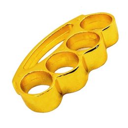 Flash of Gold Iron Brass Knuckle Paper Weight Accessory Knuckle Fighting Window Brackets Survival Tool Knuckleduster Belt Buckle