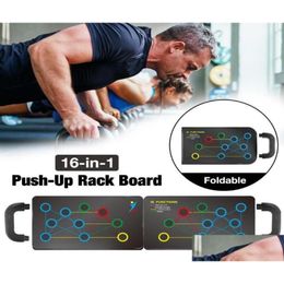 Accessories 16In1 Push Up Board Rack With Handle Fitness Pushup Body Building Stands For Gym Exercise Tools4590111 Drop Delivery Sport Dhpiu
