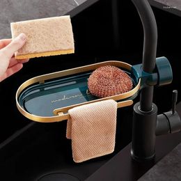 Kitchen Storage Sink Bathroom Faucet Drain Holder For Accessories Rack Rag Soap Sponge Dry Rod Shower