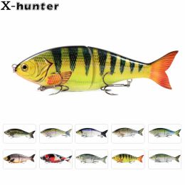 Lures 180mm 82g Topwater Fishing Lures 3 Sections Soft Tail Floating Wobble Jointed Swimbait 3D Eye Fishing Tackle For Shad Pike Bass