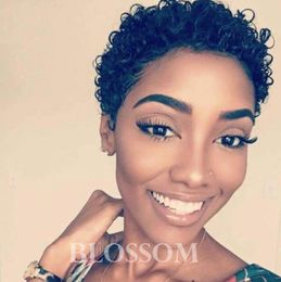 New Arrival Baby Hair Brazilian Short Human Hair Wigs Glueless Full Lace Wig Pixie Cut Human Hair wig for Black Women28231367432398