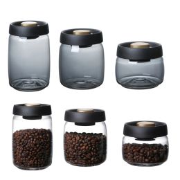 Jars Vacuum Coffee Canister Food Storage Container Airtight Food Storage Containers Coffee Containers Clear Glass Jar