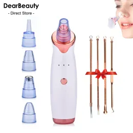 Lipstick Electric Blackhead Remover Vacuum Pore Cleaner Facial Acne Cleanser Skin Care Black Spots Removal Face Nose Deep Cleaning Tools