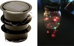 Colour Changing Fairy Light 3 Pack Solar Mason Jar Lid Insert Solar Mason Jar Fairy Light with Colour Changing LED for Glass Mas7062552