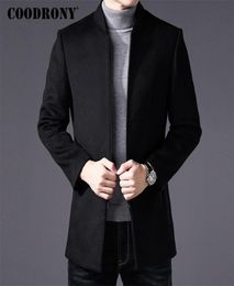 COODRONY Men Coat Winter Thick Warm Wool Coat Men Clothes 2019 Slim Fit Coat Mandarin Collar Jacket Mens Overcoat Mens Coats C03 C6594503