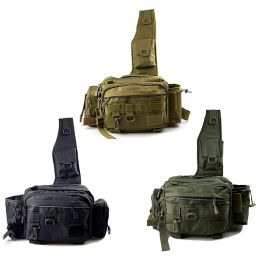 Bags Multifunctional Fishing Tackle Waist Bag Outdoor Camping Hunting Fanny Pack Sling Shoulder Crossbody Bag with Adjustable Belt