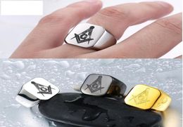 2017 New 316L Stainless Steel Masonic Ring for Men Master Masonic Signet Ring Mason Ring Jewelry8555959