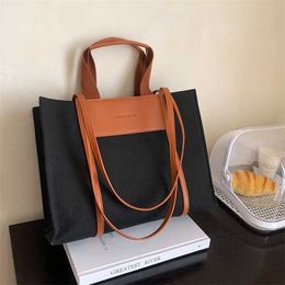 Canvas Bags Bag Women Shopping Bag Korean Tote Simple Canva Single Shoulder Large