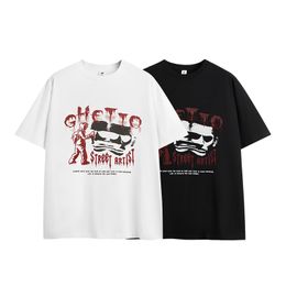 Men's T Shirts T-shirt Men Tee Graffiti Street Printed T-shirt 2024 Spring/Summer New Fashion Brand Loose Cotton Round Neck Short Sleeve Top