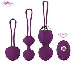 4 pcs Vaginal tighten Exercise Kegel Balls 10 Speed Vibrating eggs Silicone Ben wa ball G Spot Vibrator Erotic sex toy for Women M8121966