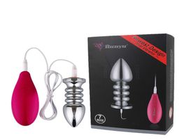 Unisex Anus and Vagina10 Speeds Vibrating Anal Beads Butt Plug Metal Prostate Massager Anus Vibrator Plug Sex Toys Erotic Products7528211