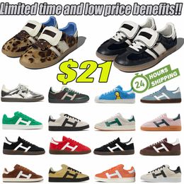 2024 Designer shoes Leopard print wales bonner vintage sneakers non-slip Fashion campus men's and women's casual shoes