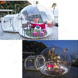 Free Ship Outdoor Activities 4m dia+1.5m tunnel Clear Transparent Wedding Party Rental Inflatable Bubble Tent For Sale