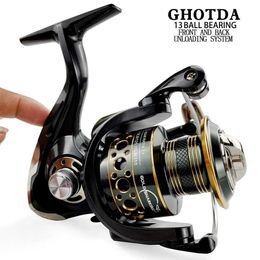 Boat Fishing Rods Fishing Spinning Reel Metal Spool 5.2 1/4.7 113BB Ball Bearings Carp Fishing Reel BK2000-7000 Metal Line Cup Sea Tackle YQ240301