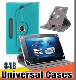 848D Universal 7 inch PU Leather Case 360 Degree Rotate Protective Stand Cover For 7 inch Tablet PC Fold Flip Cases1667212