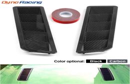 17X5 Inch Universal Car Air intake Scoop Bonnet Hood Vent Louver Cooling Panel Trim Set Matte Black ABS 2PCS4799375