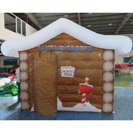 wholesale outdoor activities 2024 new christmas house inflatable santa grotto portable inflatable tent for event