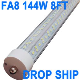 8Ft Led Shop Lights Fixture ,8 Feet 144W 8' Garage Light 96'' T8 Integrated Tube , Linkable Led Bulbs Garage Warehouse,High Output Surface Mount Cabinet USA STOCK crestech