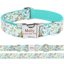Collars AiruiDog Personalised Dog Collar Free Engraved Boy Girl Puppy Pet Dogs Tag Name XS S M L