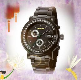 Big Dial Couple Automatic Date Men Women Watches Two Eyes Design Stainless Steel Fabric Band Quartz Battery Movement Clock Sky Starry Diamonds Ring Wristwatch Gifts