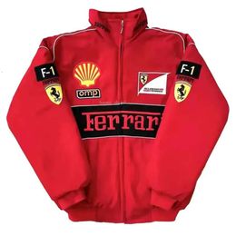 AF1 F1 Formula F1 Jacket One Racing Jacket Autumn and Winter Full Embroidered Logo Cotton Clothing Spot Sales AG Racing Jacket 548
