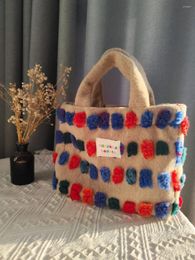 Evening Bags Sweet Color Plush Lovely Ladies Shoulder Bag Fashion Design Novel Women's Tote Bucket Casual Cute Handbag Coin Purse