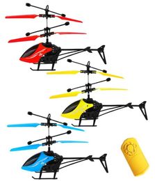 Kids Toys Originality High Quality Flying Helicopter Mini RC Infrared Induction Aircraft Flashing Light Drone Toys Christ8903303