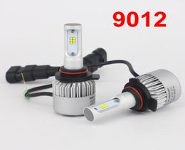 1 Set S2 CSP LED Headlight 9012 HIR2 72W 8000LM Super Slim Conversion Kit Seoul Y19 Allinone Builtin Fan White 6000K Driving La2154261