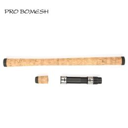 Rods Pro Bomesh 1 Set Cork Spinning Rod Handle Kit 18# Reel Seat Spinning Rod DIY Component For Rod Repair Accessory Custom Rod Build
