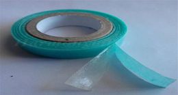 5Rolls 1cm3m Blue Colour Super Quality Hair Extension Tape Double Sided Adhesive Tape for PU Skin Weft Tape Hair2702190