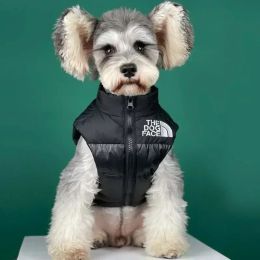 Jackets Dog Clothes Autumn Winter Dog Jacket Teddy Schnauzer Bomei Corgi Pet Black Warm Down Vest Dog Clothes for Small Big Dogs