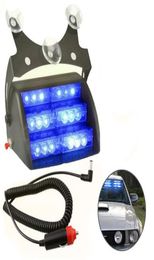 18 LED Car Emergency Vehicle Warning Strobe Flash Light 18LED 12V with 4 Flash Mode Blue1679287