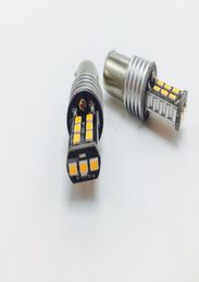 10pcs Error BAU15S 7507 PY21W Amber Yellow LED 15SMD LED Bulbs For Front or Rear Turn Signal Lights white amber4076644