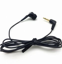 Single Side Black Mono Earbud Headphones Low Cost Earbuds Earphone For Radio MP3 MP4 Computer phones4696400